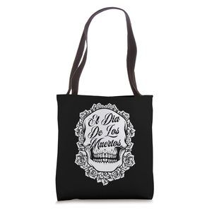 El Dia De Los Muertos Mexican Flowers Roses Sugar Skull Art Tote Bag :'D